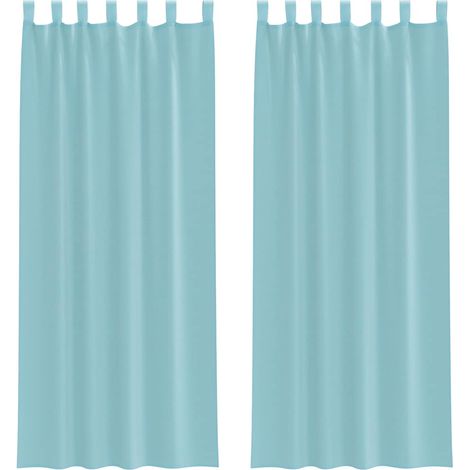 Maison Exclusive - Tende in Voile con Tasche per Aste 2 pz Turchese