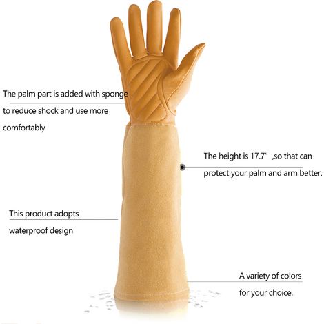 1 paire de gants de jardinage imprimés - peau de mouton marron (1/5)