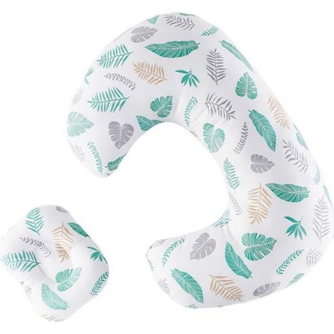 ADAPTATEUR TRANSAT COUSSIN ALLAITEMENT-Oreiller d'alimentation anti-crachats pour bébé - Feuille verte (1/2)