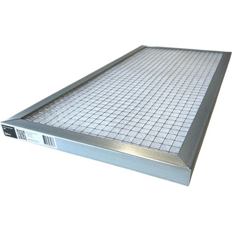 Filtre G4 plat rechargeable cadre galva - ép.24 mm - 592 x 287 mm