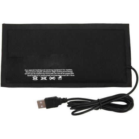 Coussin chauffant USB pour Reptile, température constante sans interrupteur, tapis chauffant réglable pour tortues et petits animaux, 20x10cm (1/4)
