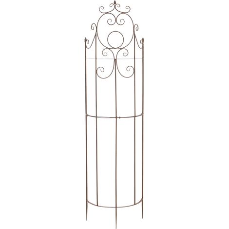 Traliccio da giardino per piante rampicanti tutore per cespugli di rose in metallo marrone invecchiato 100003885