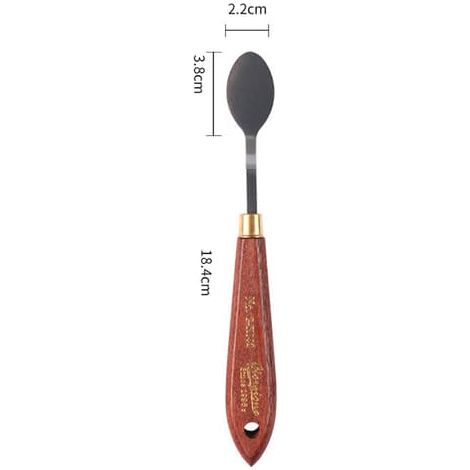 Spatule pour peinture à l'huile avec manche en bois ergonomique - Idéale pour les artistes et les amateurs - Modèle 5 (1/5)