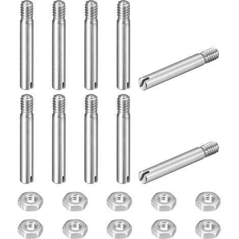 10Pcs Goujon Cylindrique À Fente M2 x 14mm 304 Acier Inoxydable (1/5)