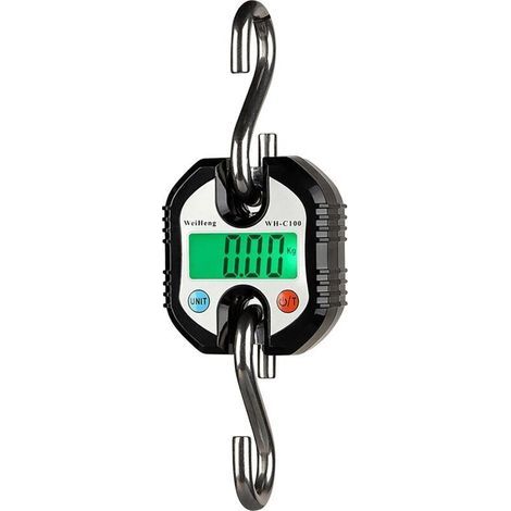 Échelles numériques, échelle à crochet, miniéchelle suspendue portable avec écran LCD, Peson Électronique 150 kg Balance Crochet Suspendu Dynamomètre LCD Crochet Peseur (Noir),de