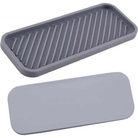 Porte-Eponge - Silicone - Pour Verres A Vin Et Ustensiles De Cuisine - 22,8 X 9 X 1,2 Cm - Lot De 2 (1/5)