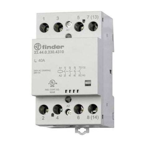 Contattore modulare 40a 4 contati 52mm finder 224400244310 (1/2)