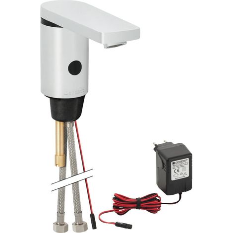 Geberit Public - Robinet de lavabo électronique, avec mitigeur, alimentation réseau, chrome brillant 116.146.21.1 (1/3)