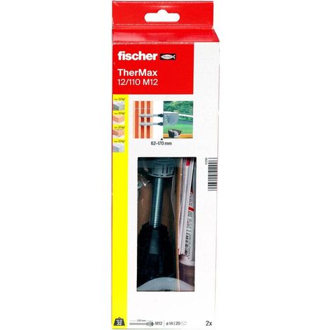 Tassello cappotto thermax 12 fischer vite doppio filetto 12/110 m 1 cf=pz 2 Fischer