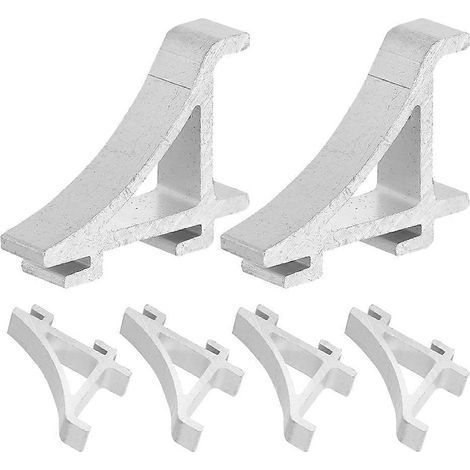 Set mit 6 Befestigungsclips für Kühlschrank-/Kühlregale, kleine Aluminiumclips. (1/5)
