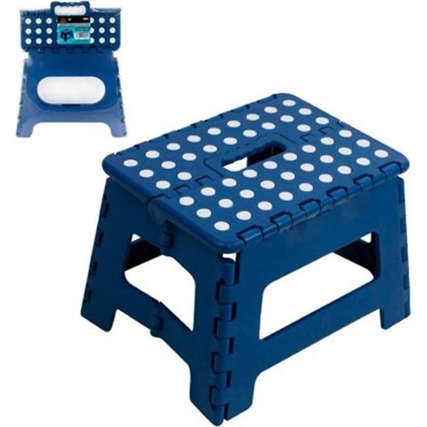 Tabouret pliant en plastique bleu Lauxa Home 33 x 26,5 x 27 cm