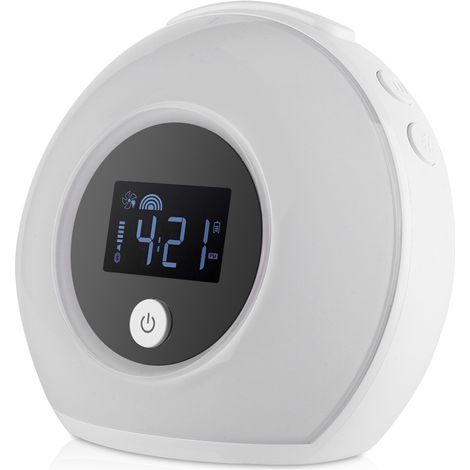 Réveil lumineux coloré avec haut-parleur Bluetooth intégré pour enfants, idéal pour la chambre à coucher. Lampe de réveil respirante avec fonction respiration. Haut-parleur de table intégré. (1/5)