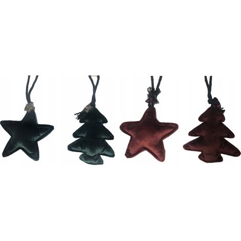 Weihnachtsbaum-Anhänger, Samt, 13 cm (1/3)