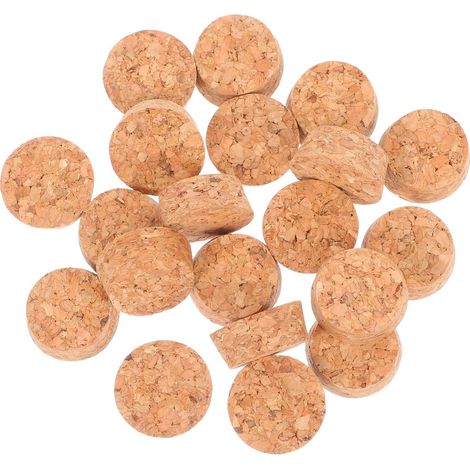 20 bouchons liège, bois, coniques, pour bouteilles et bocaux (1/5)