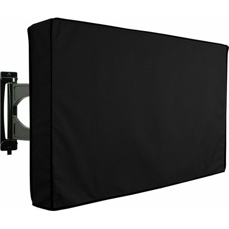 Boîtier pour téléviseur d'extérieur(30-32"), moniteur de terrasse et de jardin et téléviseur - Étanche et durable - Noir - Compatible avec un support ou un support mural (1/5)