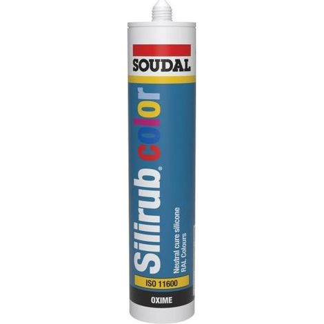 Sellador de silicona Soudal silirub color elasticidad permanente resistente UV