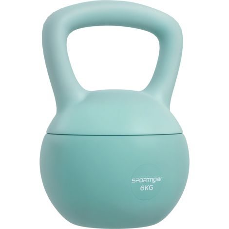 Haltère boule 6 kg haltère avec poignée antidérapante pour fitness musculation cardio, 19 x 19 x 28 cm vert (1/5)
