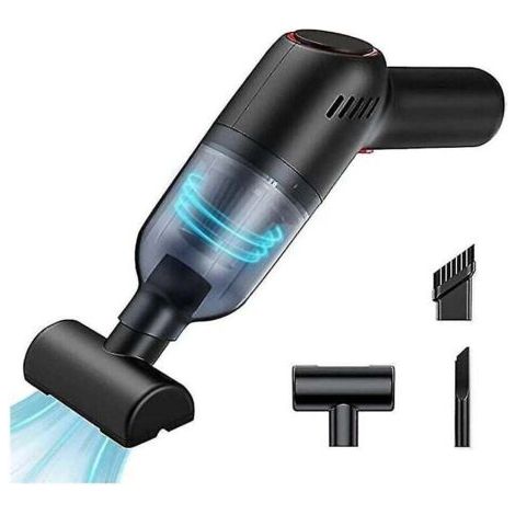 QORVA-Aspirateur de voiture sans fil, aspirateur de voiture rechargeable avec moteur d'aspirateur DC 7,4 V, 120 W (1/3)