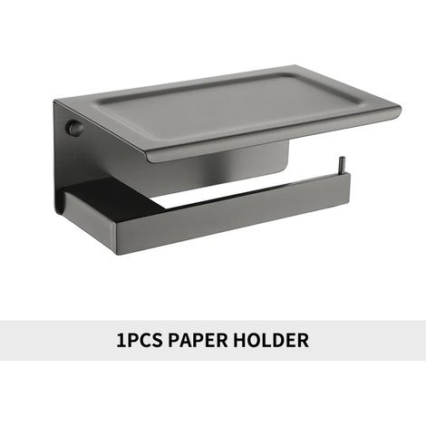 Porte-papier toilette mural en acier inoxydable avec couvercle (carré) - Accessoires de salle de bain et toilettes (1/5)