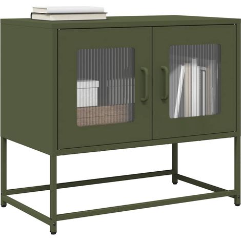 TV-Schrank Olivgrün 68x39x60,5 cm Kaltgewalzter Stahl