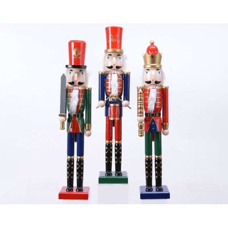 Christmas Decoration Schiaccianoci Natalizio in Legno 50 cm