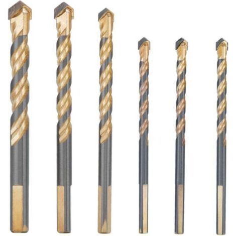 Kaelt - 6 Pcs Foret Carrelage Verre 3 x 6mm, 8mm 10mm 12mm Meche Ceramique Forets Faience Porcelaine Forage Fraise pour Brique de Verre Marbre Miroir Bois Diamant (1/5)