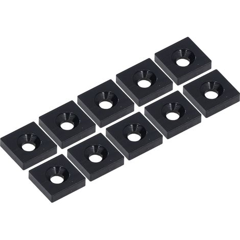Lot de 10 bouchons de fin pour profilé aluminium trou unique pour CNC industriel 3D imprimante robotique noir (1/5)