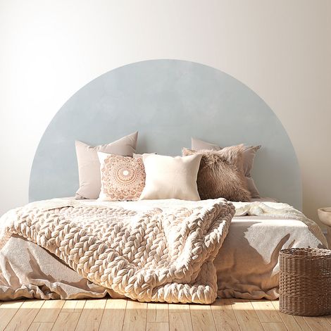 Stickers tête de lit - Couleur tendance - 160 x 130 cm - Pour lits (120 à 140 cm) - Adhésif MAT (1/2)