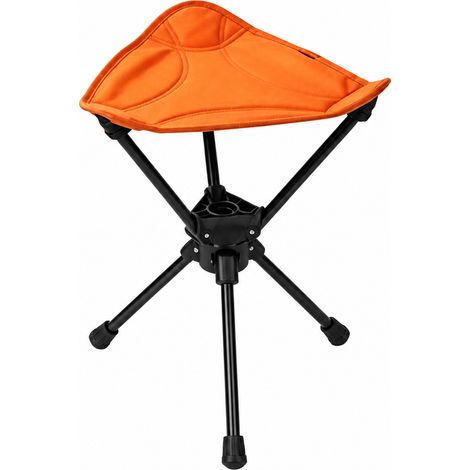Tabouret trépied rotatif pliant de camping orange avec sac bandoulière réf 5395 35 × 12 × 12 cm 630 g – Livraison gratuite