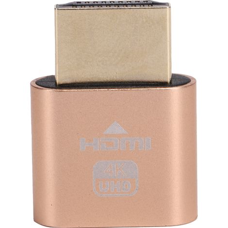 Fausse Prise HDMI 4K Émulateur d'Affichage à Chaud Amovible (Doré) (1/5)