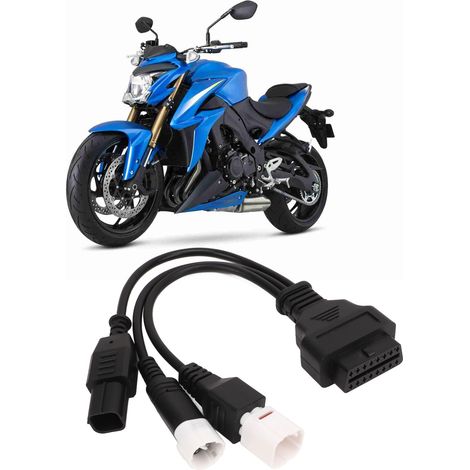 Kfz-Reparaturwerkzeuge, Motorräder, OBD2 3-in-1-Diagnoseanschlusskabel Yamaha 3-polig, 4-polig und Honda 6-polig für Yamaha-Motorräder, OBD-Verlängerungskabeladapter (Teilenummer: Yamaha 1 auf 3). (1/5)