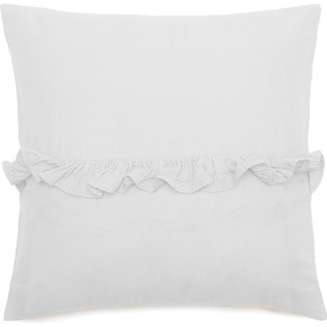 Housse de coussin collection ELZA Volant central 45x45 cm (1/5)