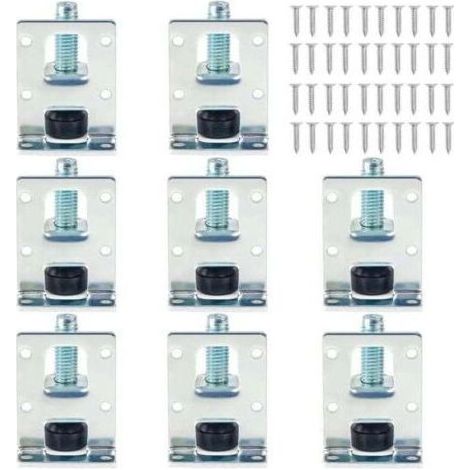 8 Pièces Niveleurs Meubles Réglables pour Armoires, Pieds de Nivellement Robustes, Niveleurs Meubles Robustes, Pied Meuble Reglable pour Tables, étagères, Placards, établi (1/4)