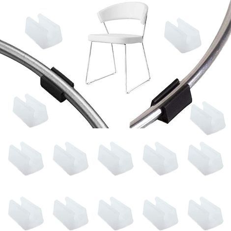 Lot de 32 capuchons de protection pour pieds de meubles – Silicone blanc – Diamètre 10mm – Réduit bruit et rayures au sol - 32pcs (1/5)