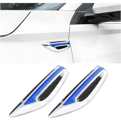 Lot de 2 garnitures d'aération de capot de voiture - Autocollants universels pour ventilation de capot d'admission de capot - Accessoires décoratifs extérieurs automobiles - Pour SUV (1/5)
