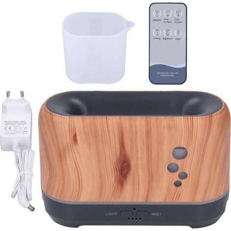 Diffuseur d'aromathérapie 200ML, flamme creuse avec lumière d'ambiance, brumisateur à télécommande pour maison et chambre, prise UE 100-240V. (1/5)
