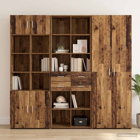 vidaXL Libreria Legno antico 30 x 42.4 x 185.2 cm (1/4)