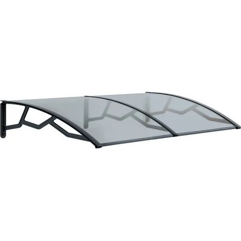 Pensilina in Policarbonato Alveolare Trasparente 143,5 x 96,5 cm