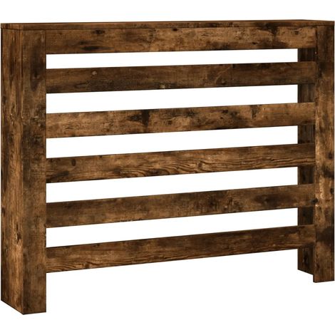 Cubrerradiador con balda moderno diseño salón 104 x 20 x 82 cm de madera contrachapada roble ahumado 020049775 (1/5)