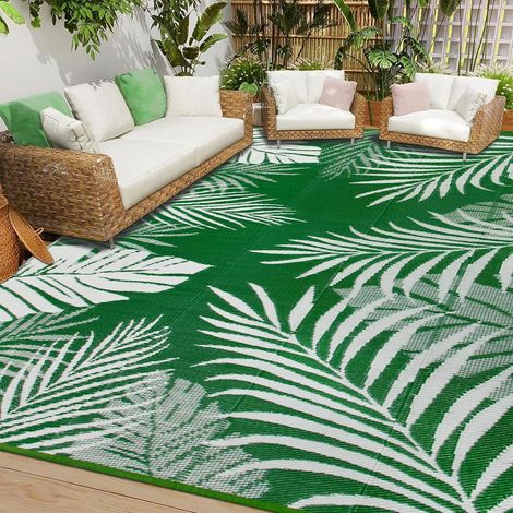 Tapis d'extérieur Terrasse Vert 245x305cm Imperméable Grand Tapis de Sol Exterieur Plastique Tapis de Jardin Pliable Résistant aux intempéries aux UV Tapis pour Extérieur Balcon Pique-Nique (1/5)