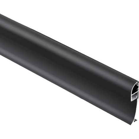 Trade Shop - 5 stücke Winkelprofil Schwarzes indirektes Aluminiumlicht für LED-Streifen mit 2m-Oberfläche Al-34 -