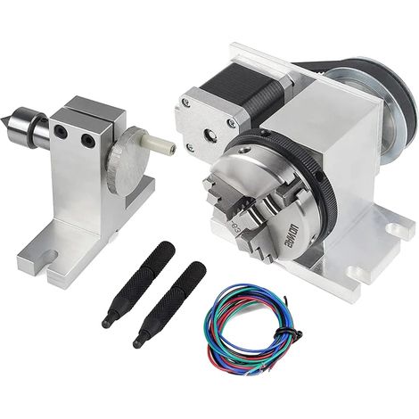 Axe rotatif CNC, mandrin à 4 mors, serrage de haute précision (1/2)