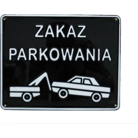 Panneau Interdiction Stationnement - Aluminium Embouti - 23 x 29 cm - Extérieur - 1 Pièce