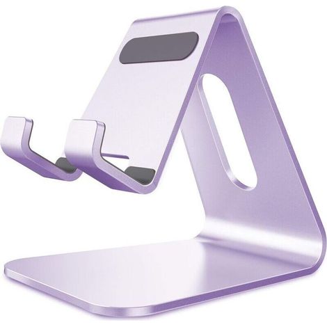 Support de téléphone, support de bureau en alliage d'aluminium, compatible avec différents modèles de téléphone - violet (1/4)
