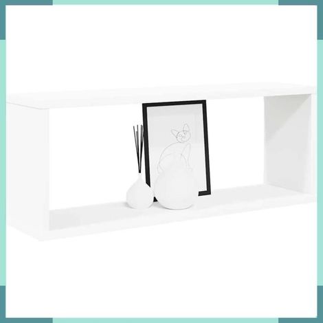 807134 étagères murales cube 4 pcs Blanc 60x15x23 cm Bois d’ingénierie (1/5)