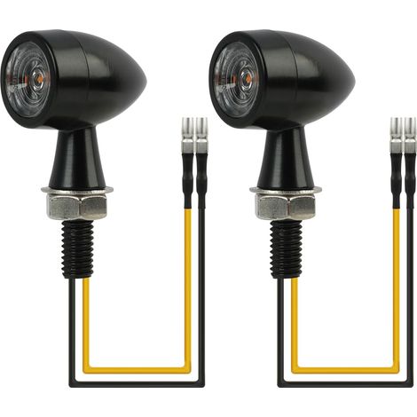 Clignotants LED Mini Bullet pour Moto 12V, Universels, en Alliage de Zinc Moulé, Design Rétro, Étanches, Applicable à la Plupart des Motos (1/5)