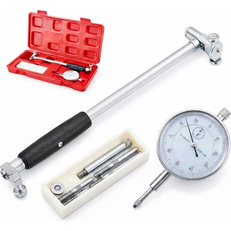 Jauges d'Alésage, 50-160mm Métrique 0,01mm Précision Indicateur de Diamètre d'Alésage à Cadran Kit d'Outils de Mesure de Fraisage de Trou Interne de Cylindre de Moteur (1/5)