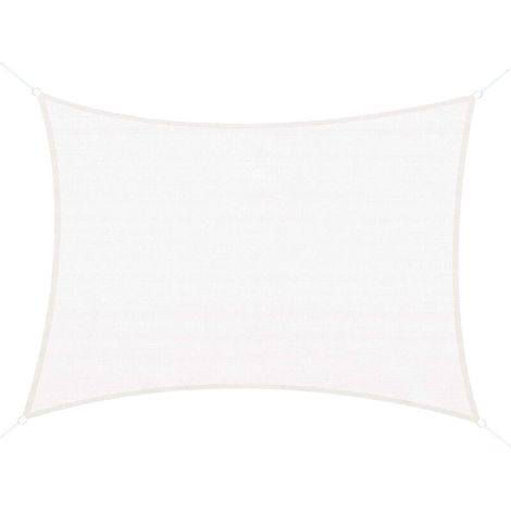 Voile d'ombrage rectangulaire 4 x 6 m – Toile solaire – Taupe de crème – Protection UV pour jardin et terrasse