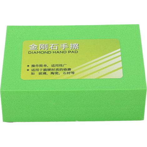 Tampon de polissage diamanté grain 400, bloc de ponçage manuel, outil éponge pour pierre, carrelage et verre (1/5)