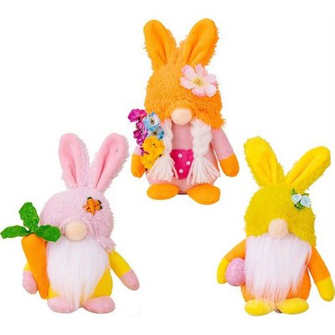 Decorazione gnomo pasquale - 6 pezzi, tomte svedese, peluche, primavera, foglia nana (1/5)